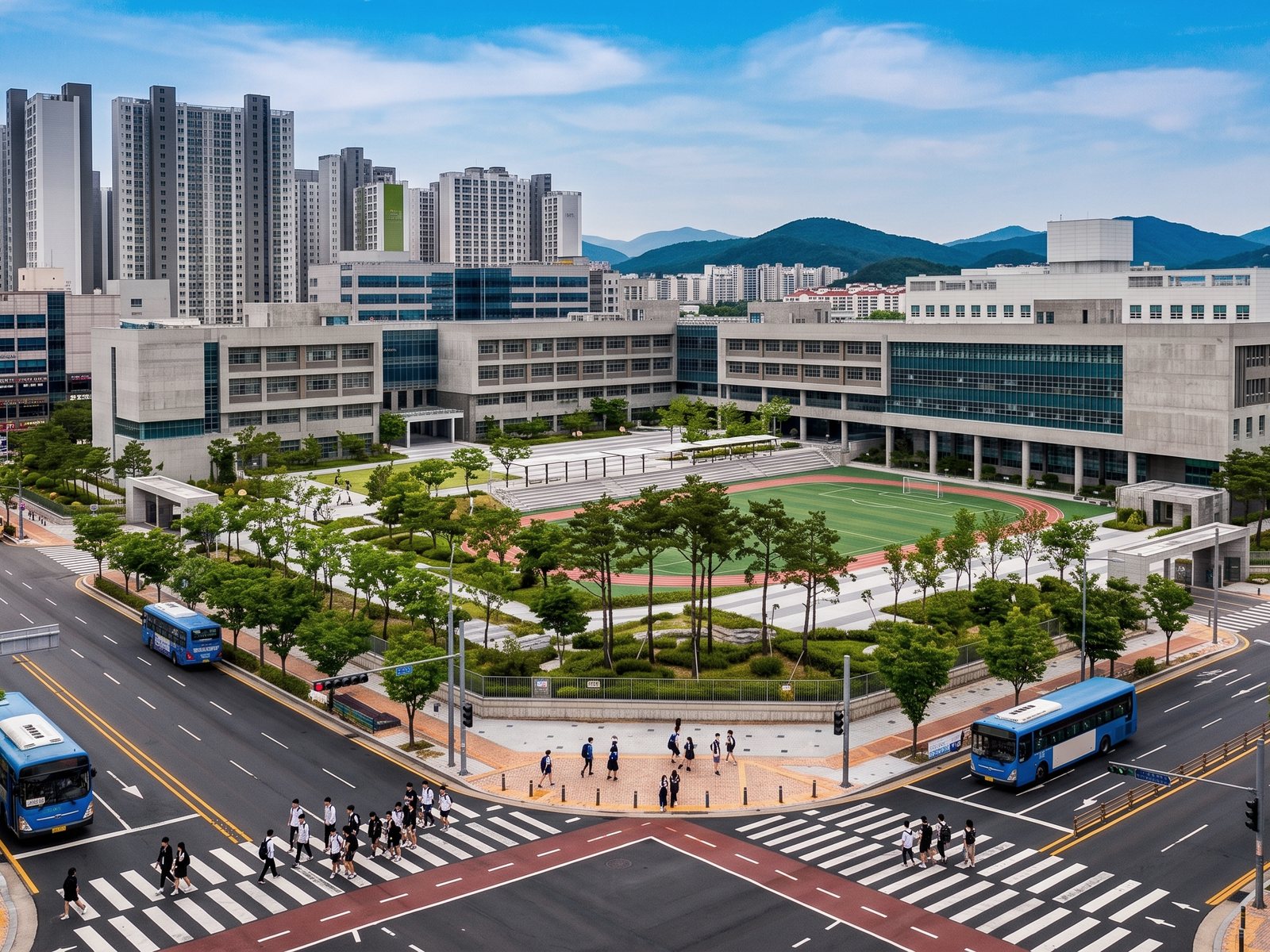 도보 통학 가능한 학교